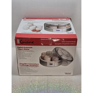 Euro Cuisine YMX650 Digital Automatic Yogurt Maker 7 Glass Jars New